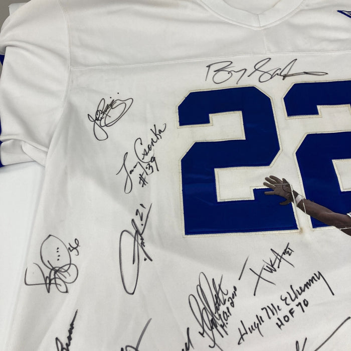 NFL Hall Of Fame Running Backs Multi Signed Mitchell & Ness Jersey 24 Sigs JSA