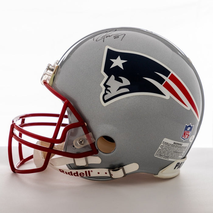 Randy Moss Signed New England Patriots Full-Size Riddell Authentic Helmet JSA