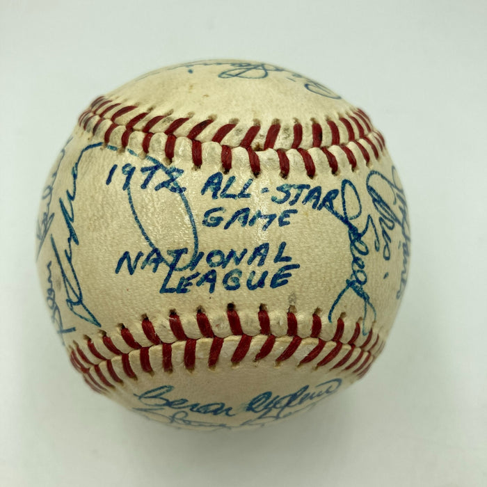 Beautiful 1972 All Star Game Team Signed Baseball 21 Sigs Hank Aaron JSA COA