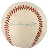 Hank Aaron Eddie Mathews Signed Vintage 1973 American League Cronin Baseball JSA
