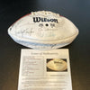 Super Bowl XXI Attendees Signed Football Joe Dimaggio Stan Musial (24) JSA COA