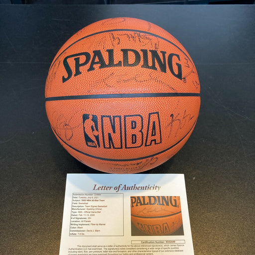 2000 All Star Game Signed Basketball Kobe Bryant Kevin Garnett Tim Duncan JSA