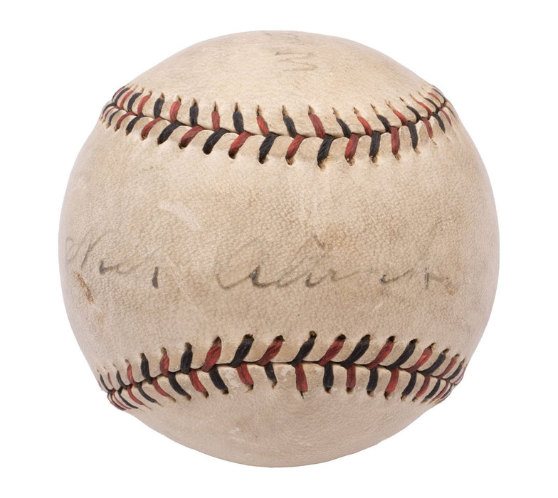 Walter Johnson Signed 1920's Baseball With Beckett COA