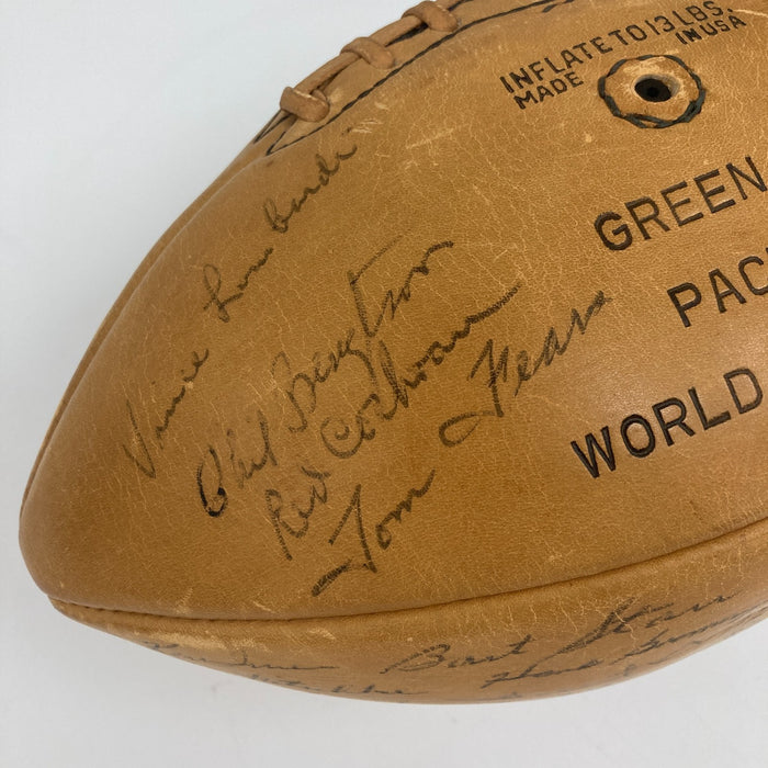 1962 Green Bay Packers NFL Champs Team Signed Football JSA COA