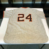 Beautiful Willie Mays Signed Authentic New York Giants STAT Jersey Beckett COA