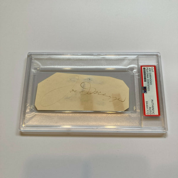 Joe Dimaggio 1950's Signed Autographed Large Cut Signature PSA DNA
