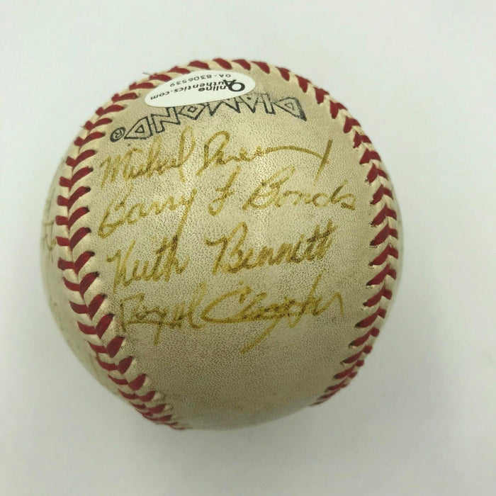 Barry Bonds Pre Rookie 1984 Arizona State World Series Team Signed Baseball JSA