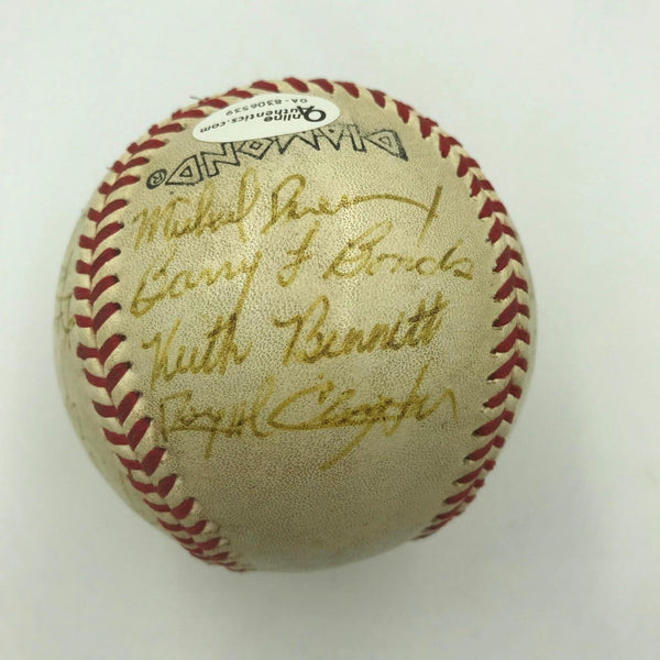 Barry Bonds Pre Rookie 1984 Arizona State World Series Team Signed Baseball JSA