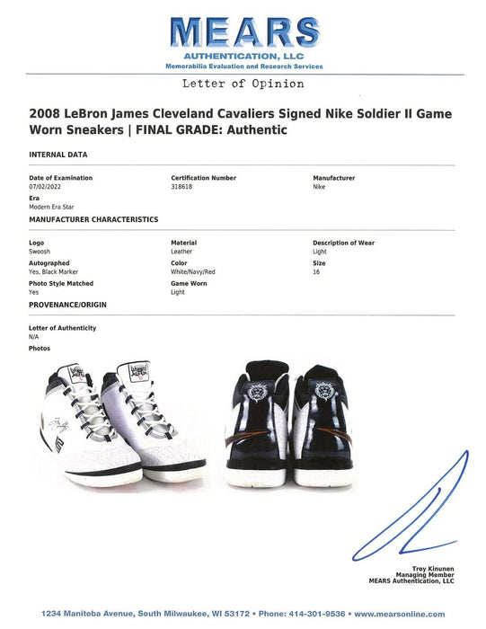 LeBron James 2008 Olympics "Redeem Team" Game Used Signed Sneakers Photo Matched