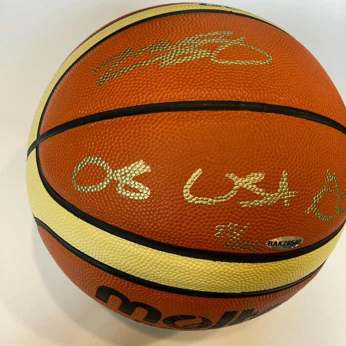 Lebron James "2008 USA Gold" Signed Official Olympics Basketball UDA Upper Deck