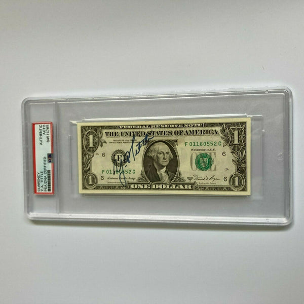 Y.A. Tittle Signed Autographed $1 One Dollar Bill PSA DNA COA NFL