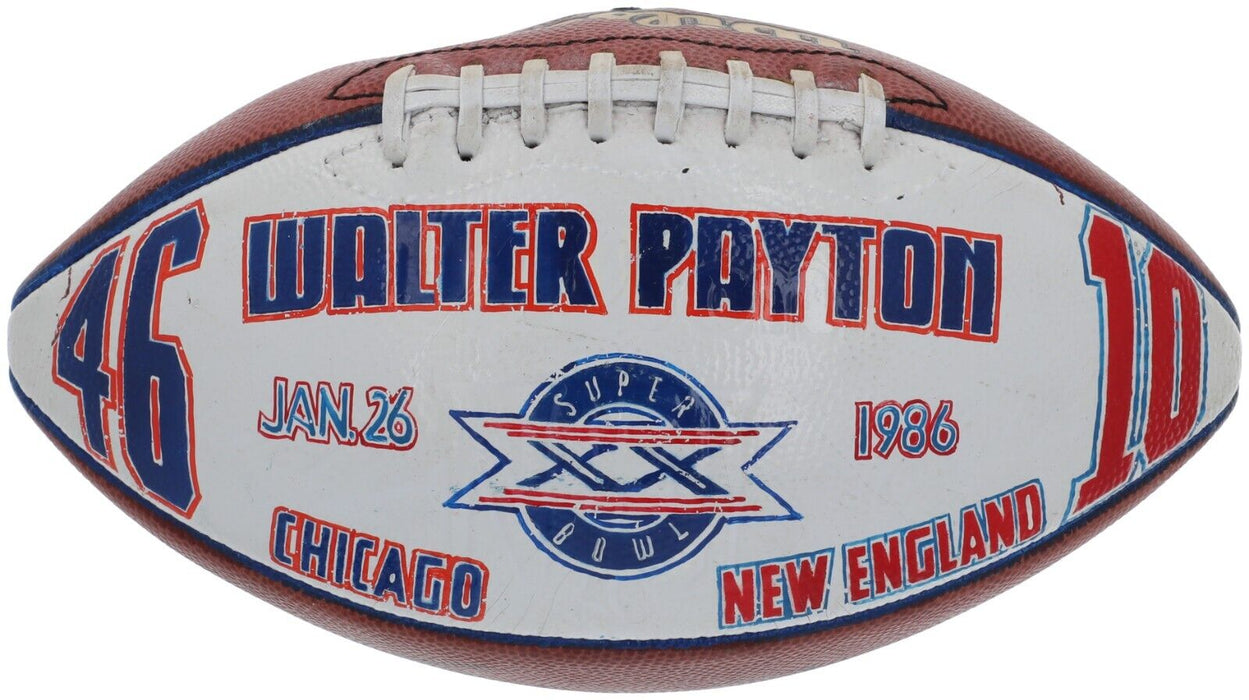 Walter Payton Signed Wilson Super Bowl XX Commemorative Football JSA COA
