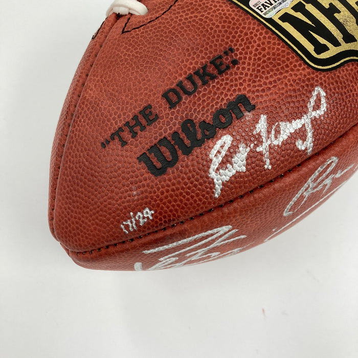 Tom Brady Peyton Manning Quarterback Legends Signed Football #17/24 Beckett COA