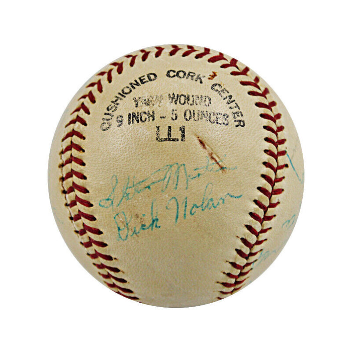 1956 New York Giants, Rangers Knicks Signed Baseball JSA Frank Gifford Kyle Rote