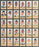 1989 Perez Steele Multi-Signed Uncut Sheet 39 Sig Mickey Mantle Ted Williams JSA