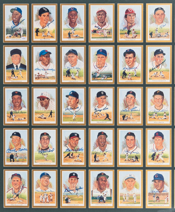 1989 Perez Steele Multi-Signed Uncut Sheet 39 Sig Mickey Mantle Ted Williams JSA