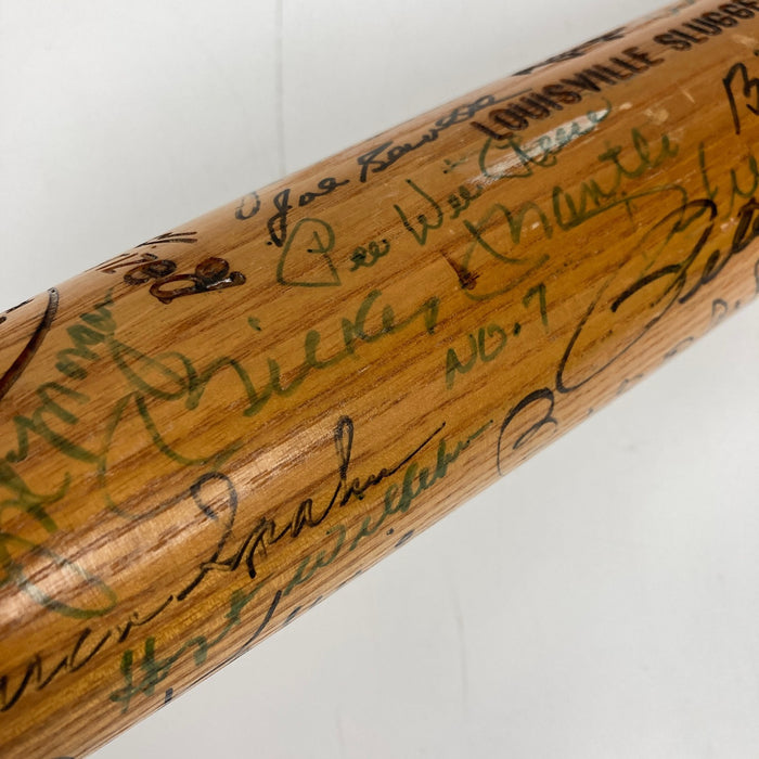 Mickey Mantle Ted Williams Willie Mays 58 Sigs Hall Of Fame Multi Signed Bat BAS