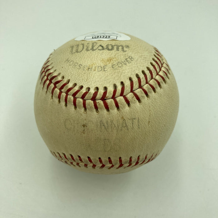 1960's Cincinnati Reds & NBC Broadcasters Signed Baseball 7 Signatures JSA COA