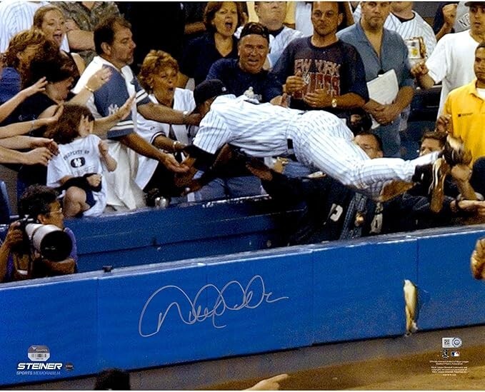 Derek Jeter "The Dive" Signed Original Full Ticket PSA DNA 10 GEM MINT