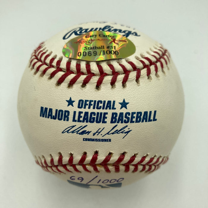 Gary Carter Signed Heavily Inscribed STAT Major League Baseball RJ COA