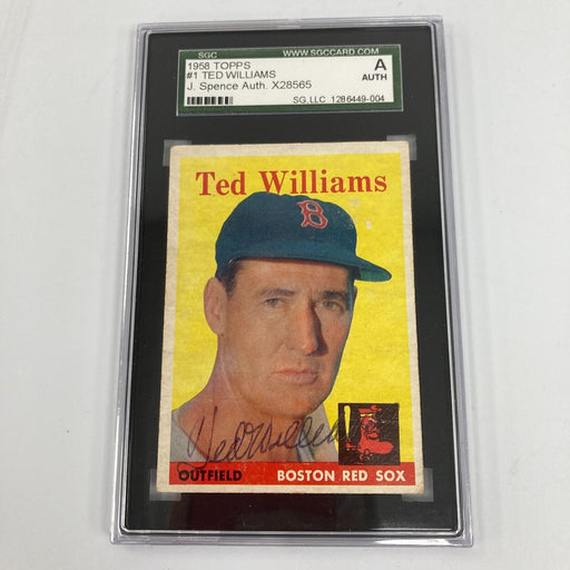 1958 Topps Ted Williams Signed Autographed Baseball Card #1 SGC JSA Certified