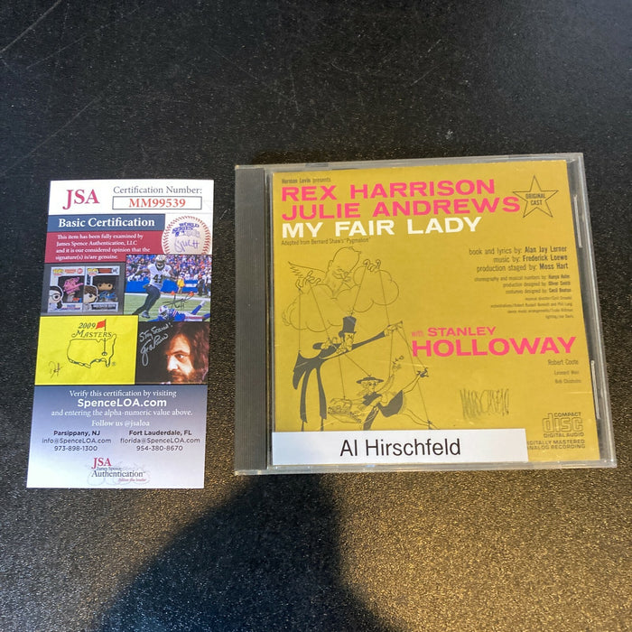 Al Hirschfeld Signed Autographed My Fair Lady Music CD With JSA COA