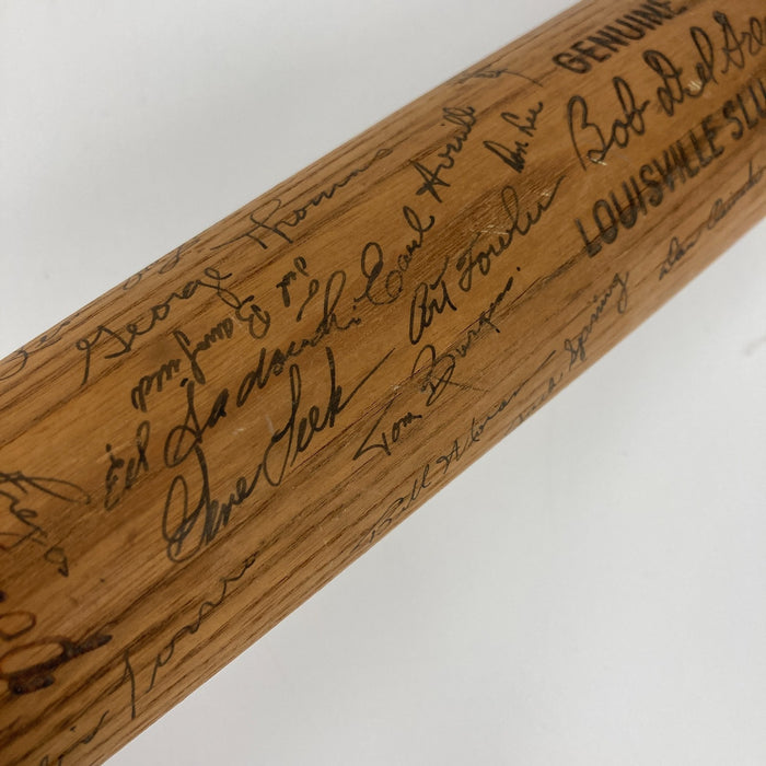 1962 Los Angeles Angels Team Signed Bobby Del Greco Game Used Bat PSA DNA COA