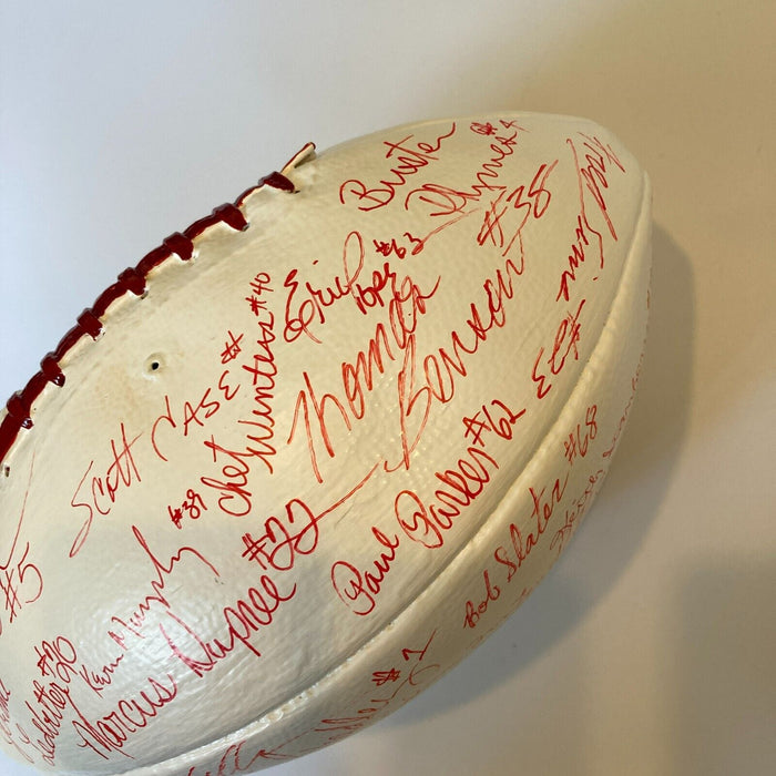 1982 Oklahoma Sooners Team Signed Football 45+ Signatures NCAA