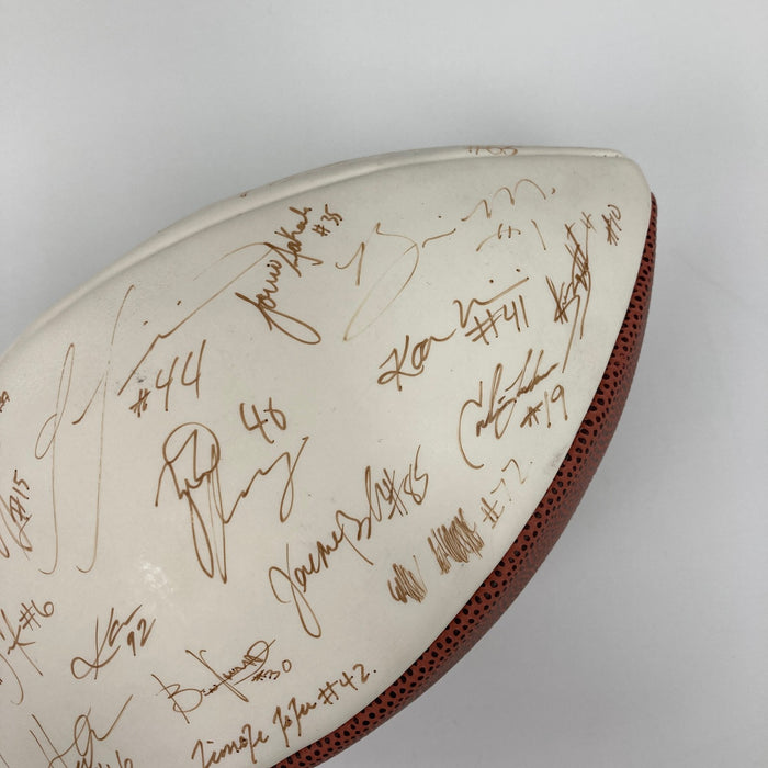 2007 Utah Utes Football Team-Signed Football 37 Sigs PSA DNA COA MINT 9