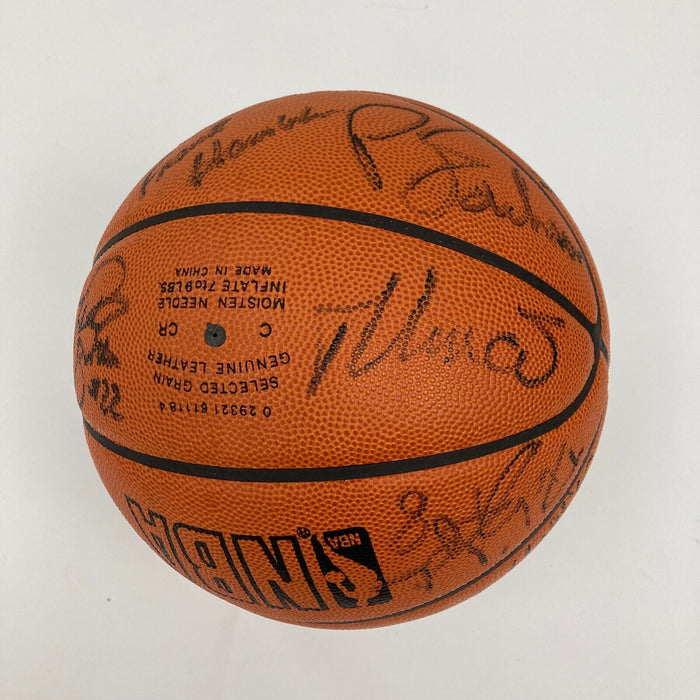 1997-98 Chicago Bulls NBA Champs Team Signed Game Basketball The Last Dance JSA