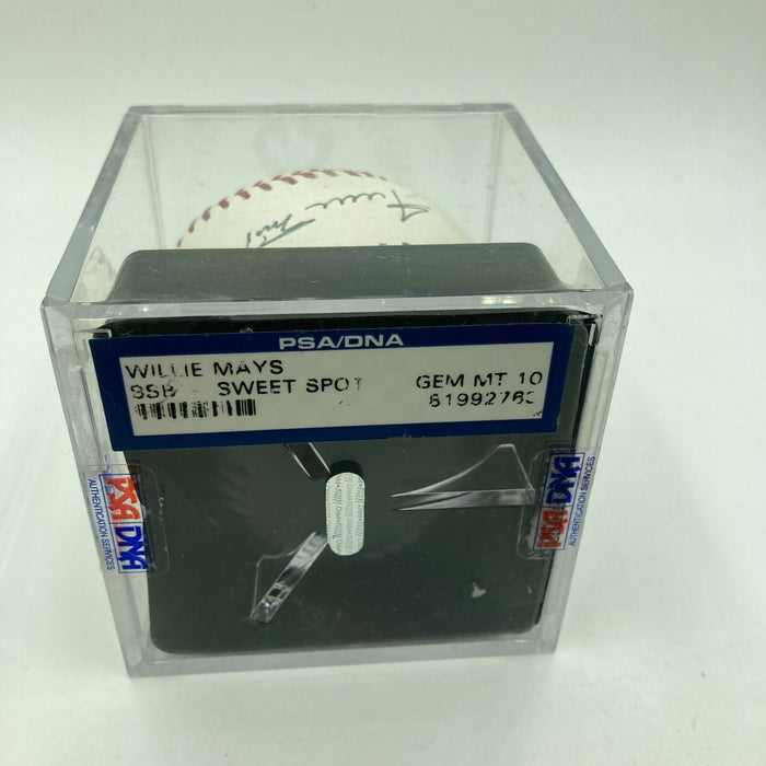Rare Willie Mays PSA DNA Graded Gem Mint 10 Signed Major League Baseball