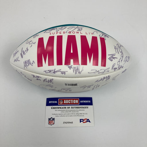 2019 San Francisco 49ers NFC Champs Team Signed Super Bowl LIV Football PSA DNA