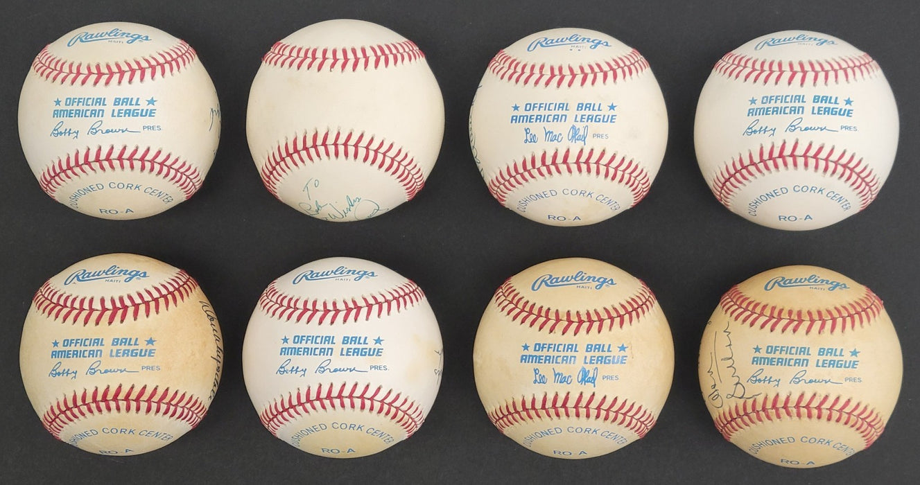 Lot Of (41) Hall Of Fame Signed Major League Baseball All Inscribed "To Bob" JSA