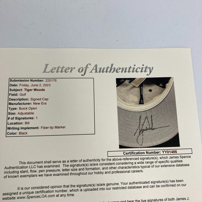 Tiger Woods Signed PGA Buick Open Golf Hat With JSA COA