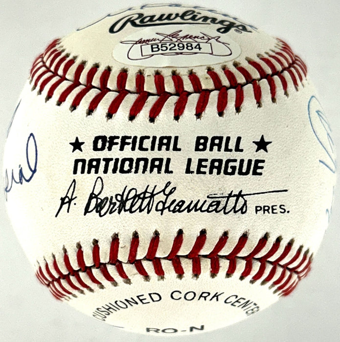 3,000 Hit Club Signed Baseball 9 Sigs Willie Mays Hank Aaron Stan Musial JSA COA