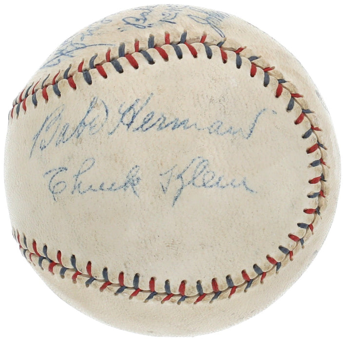 Chuck Klein 1934 Chicago Cubs Team Signed Baseball Beckett COA