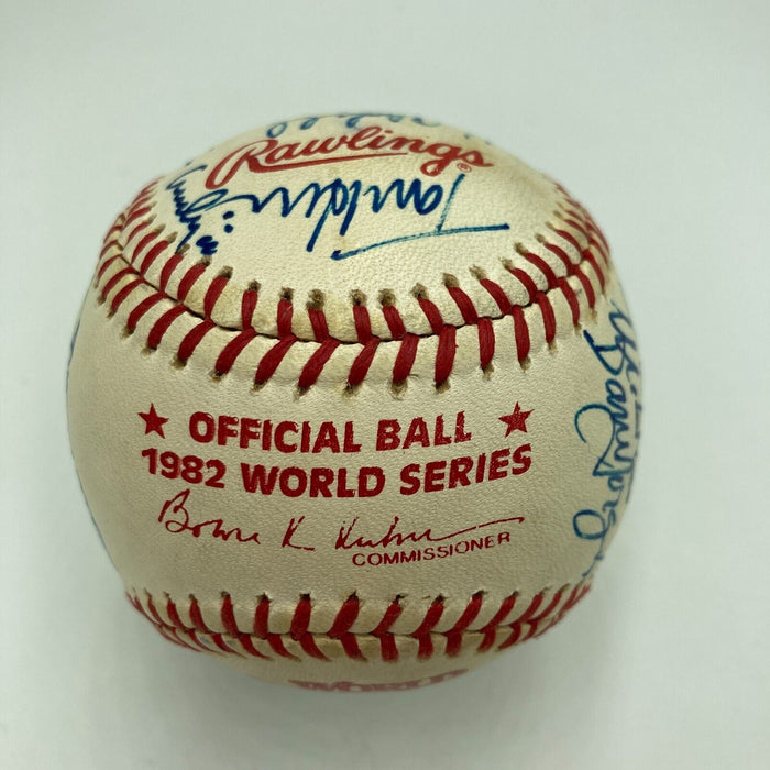 1982 St. Louis Cardinals World Series Champs Team Signed Baseball Beckett COA