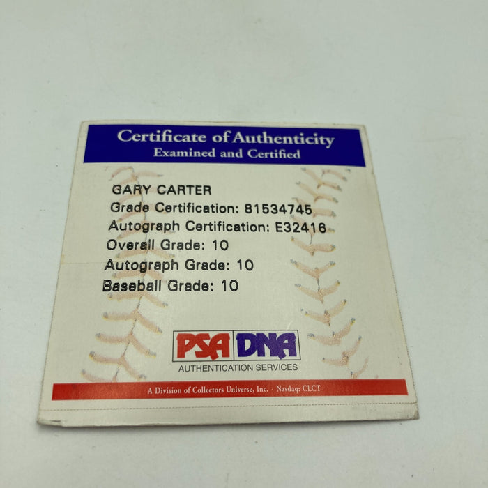 Gary Carter "The Kid" Signed Major League Baseball PSA DNA Graded 10 GEM MINT