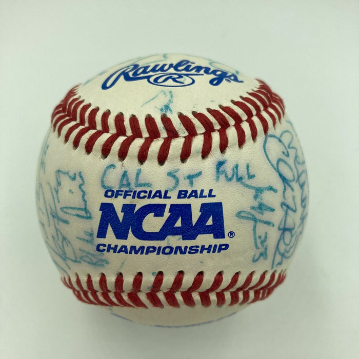 2004 Cal State Fullerton NCAA Champs Team Signed World Series Baseball JSA COA