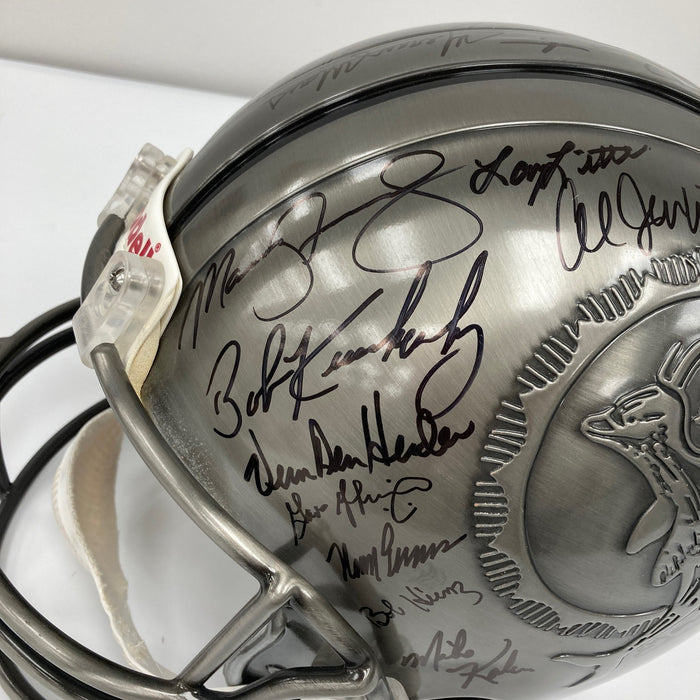 Beautiful 1972 Miami Dolphins Super Bowl Champs Team Signed Pewter Helmet JSA