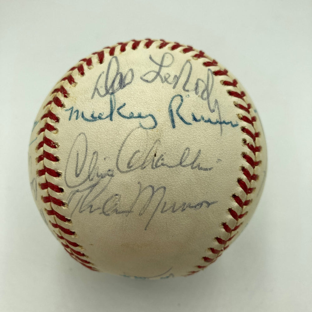 1976 American League All Star Game Team Signed Baseball Thurman Munson JSA COA