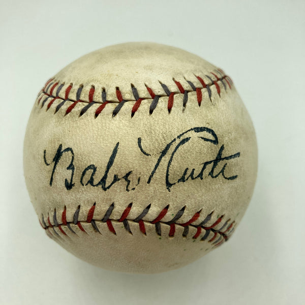 Babe Ruth Single Signed 1928 American League Baseball JSA COA