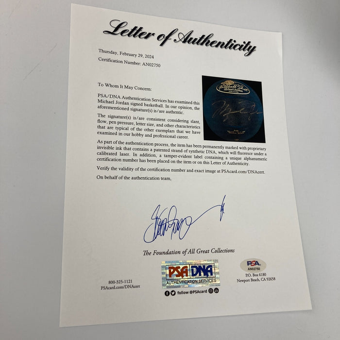 Michael Jordan Final Shot June 14, 1998 Signed Basketball UDA & PSA DNA COA