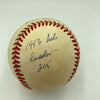 Richie Ashburn 1953 Hits Leader 205 Hits Signed Inscribed Baseball PSA DNA COA