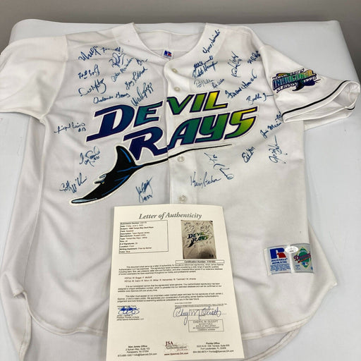 1998 Tampa Bay Devil Rays Inaugural Season Team Signed Game Model Jersey JSA COA