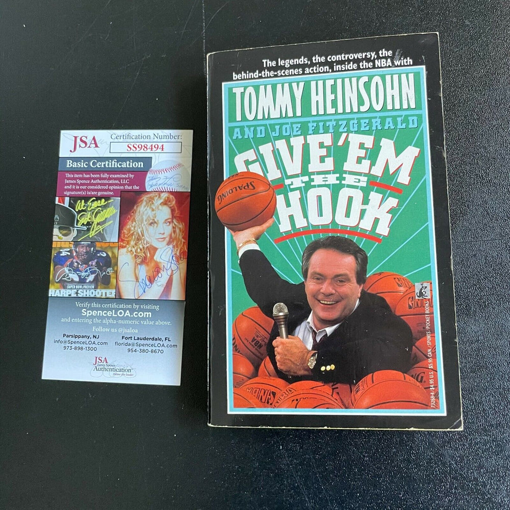 Tommy Heinsohn Signed Autographed Give Em The Hook Book With JSA COA