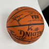 1987-88 Portland Trail Blazers Team Signed Game Used Spalding Basketball JSA COA