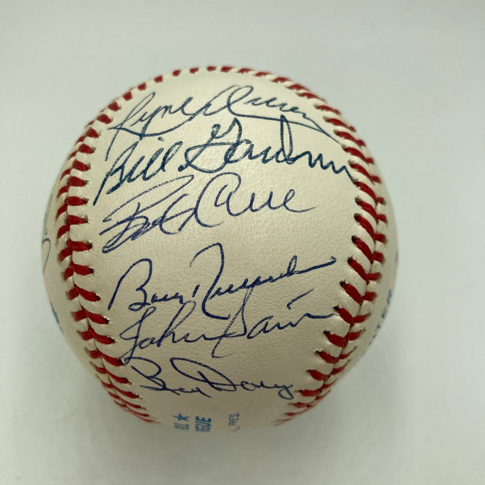 1961 New York Yankees World Series Champs Team Signed Baseball Mickey Mantle JSA