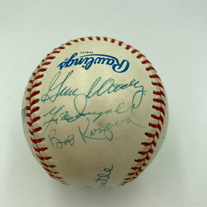 1953 New York Yankees World Series Champs Team Signed Baseball Mickey Mantle JSA