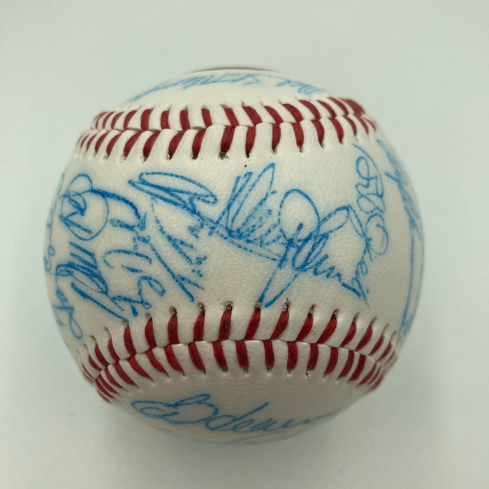 Vintage 1986 New York Mets World Series Champs Team Signed Baseball JSA COA